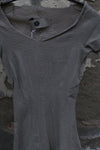 Marc Le Bihan 26909 V-neck tight stretch top 10 meters silk shrink MLB-26909-MASTIC 26909-E21